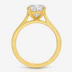 Morgan 4.7ct Oval Moissanite Solitaire Engagement Ring w/ Diamond Cut - TOVAA