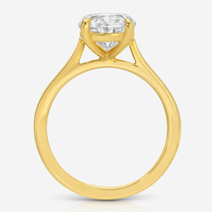 Morgan 4.7ct Oval Moissanite Solitaire Engagement Ring w/ Diamond Cut - TOVAA