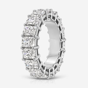 Hope Moissanite Radiant Cut Eternity Band w/ 14k White Gold Setting - TOVAA