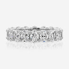 Faith 3/4 Carat Moissanite Full Eternity Band w/ Colorless Oval Stones Set in 14k Gold - TOVAA
