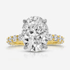 Destiny Oval Moissanite Ring (+) Hidden Halo