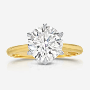 Danielle 6-Prong (3.5ct) Round Moissanite Ring