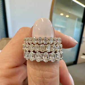 Faith Oval Moissanite Eternity Band - TOVAA