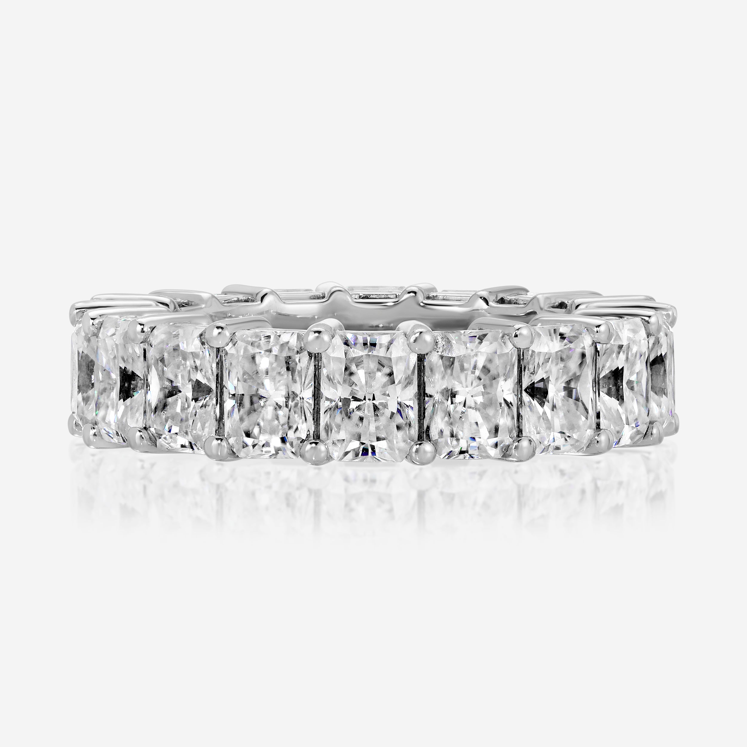 Hope 5x 3.75mm Radiant Moissanite Eternity Band - TOVAA