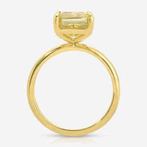 Kate Flush 4.8ct Canary Moissanite Engagement Ring in Flush Set Design - TOVAA