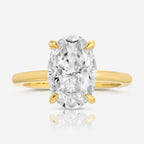 Olivia 4ct  Oval Moissanite Engagement Ring - TOVAA