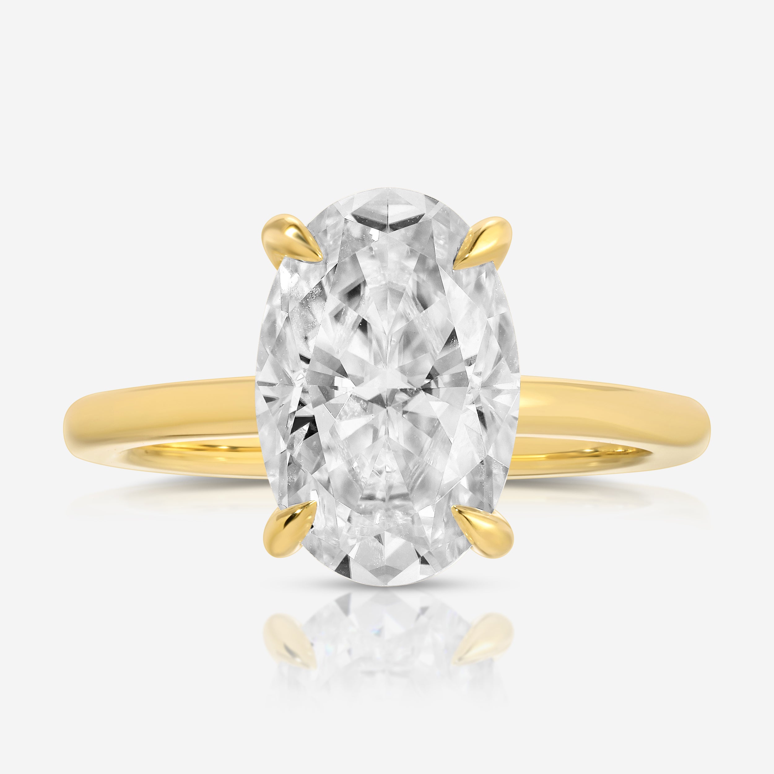 Olivia 4ct  Oval Moissanite Engagement Ring - TOVAA