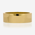 Solid Gold Flat Cigar Band Ring 5mm - TOVAA