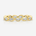 Marquise Baby Bezel Moissanite Full Eternity Band - TOVAA
