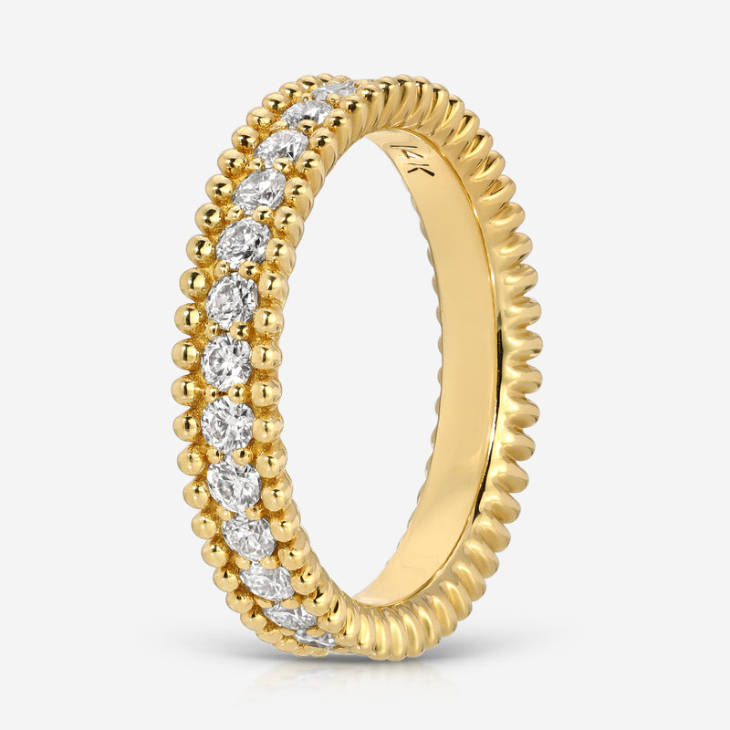 Lily Eternity Band w/ 14k Yellow Gold Band (Size 6) - TOVAA