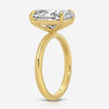 Olivia Flush 7 Carat Oval Moissanite Engagement Ring w/ 14k Yellow Gold Band - TOVAA