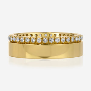 Lexi Full Eternity Band w/ Gold & Moissanite Stones - 2 Bands in 1 Design - TOVAA