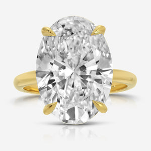 Amanda 8.08ct Oval Lab Diamond Engagement Ring - TOVAA
