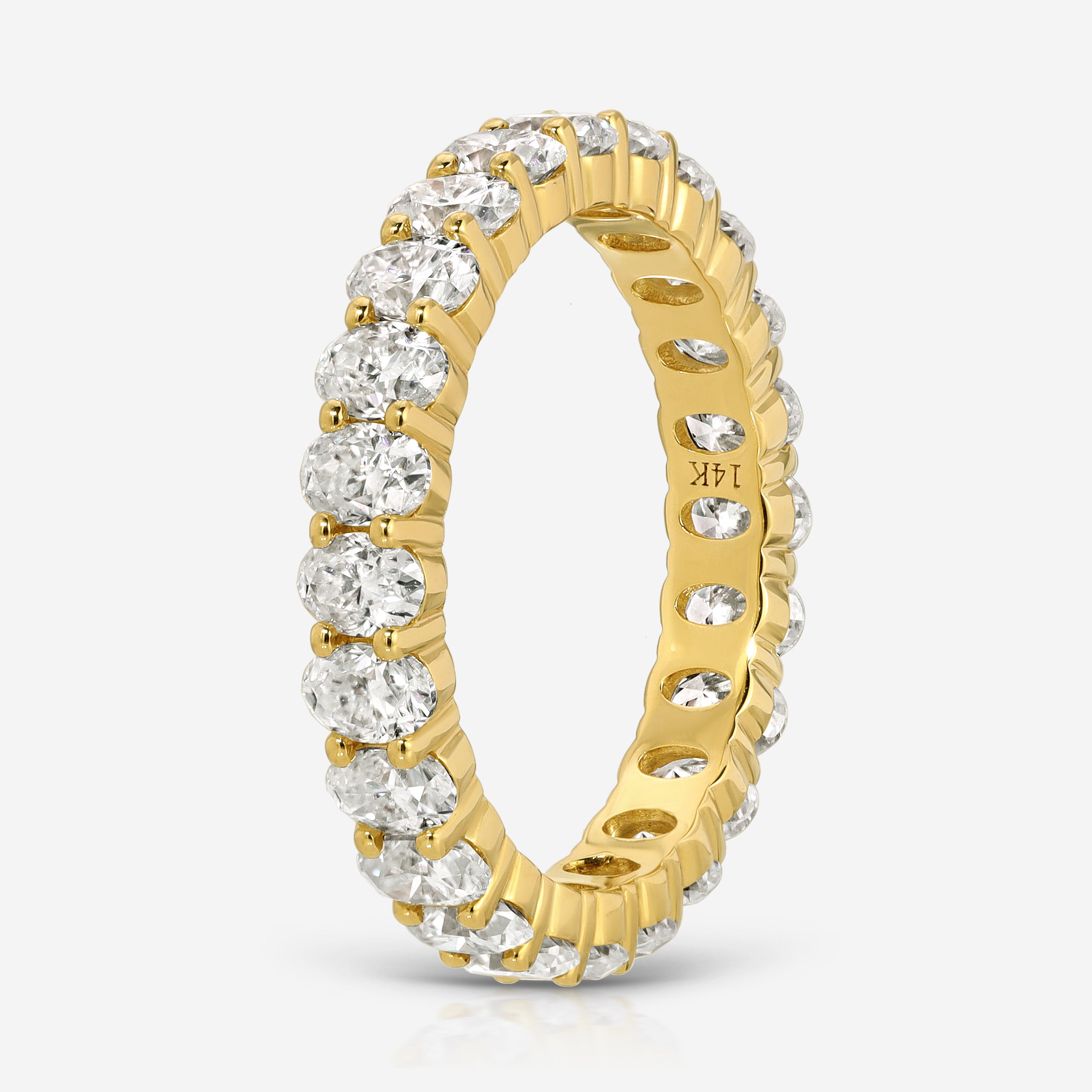 Faith (Small) Oval Moissanite Full Eternity Band - TOVAA