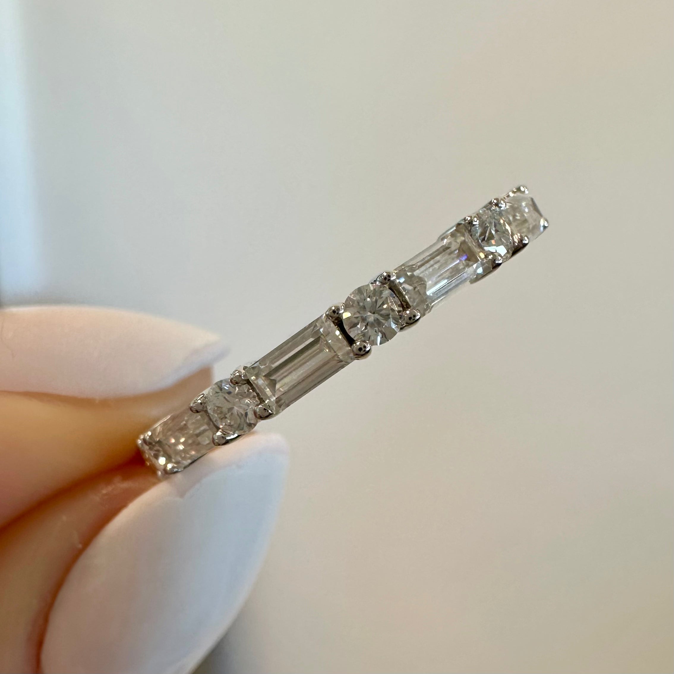 Beth Moissanite Eternity Band - TOVAA