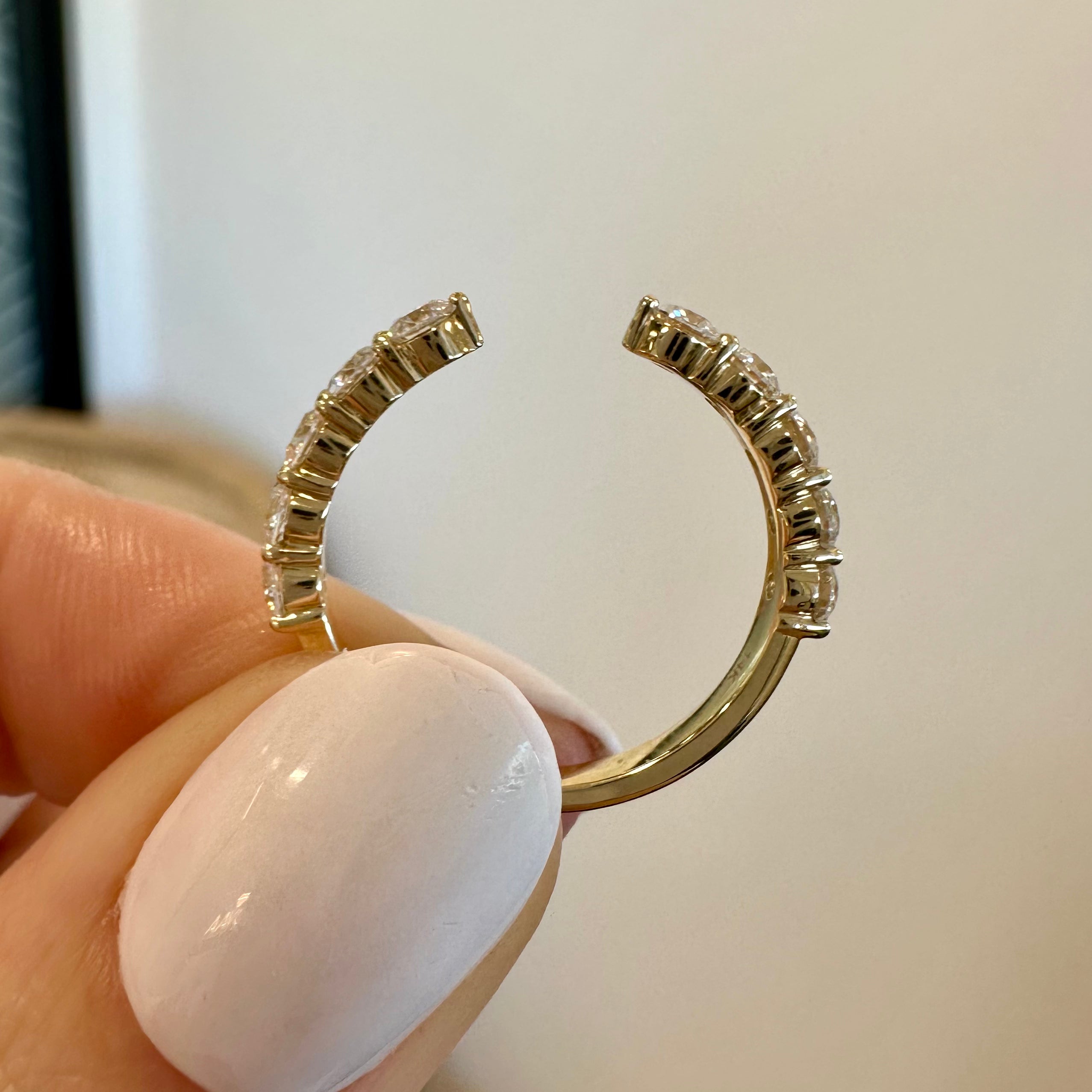 Gabi Round Brilliant 2.5mm Moissanite Eternity Band - TOVAA