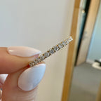 Jesse Pavé 14k Solid Gold Full Eternity Band w/ Pavé Stones - TOVAA