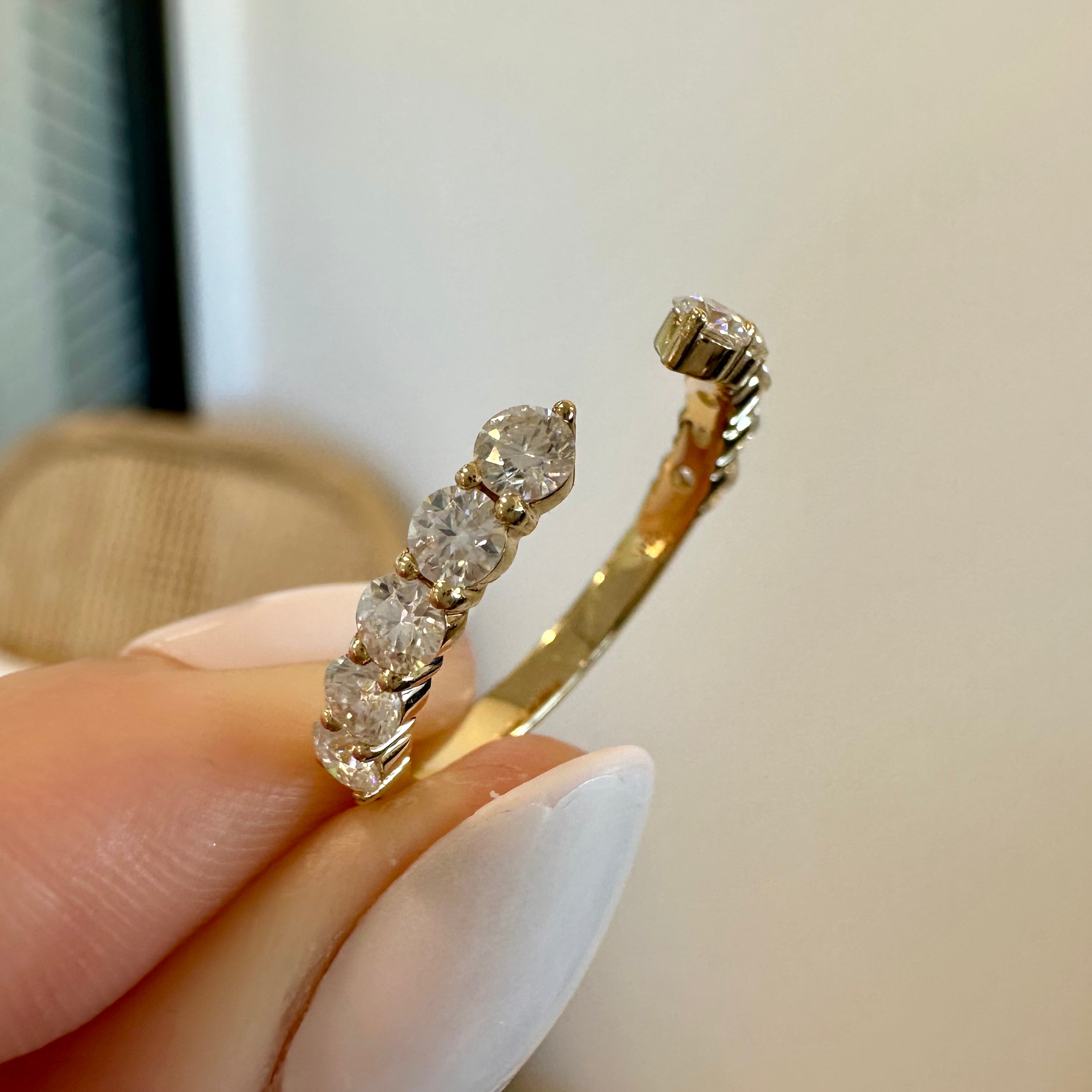 Gabi Moissanite Full Eternity Band - TOVAA