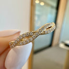 Aleiza 3/4 Eternity Band w/ 2.5mm Moissanite Round Brilliant Stones - TOVAA