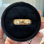 Elijah 14k Yellow Gold Ring 7mm Comfort Fit Half Round Design for Men - TOVAA