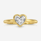 Heart Toi et Moi Ring w/ 0.89ct Lab Diamond - TOVAA