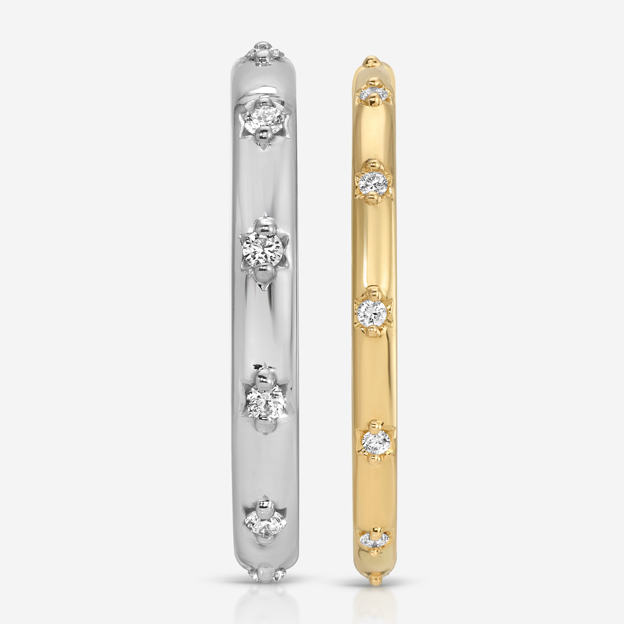 Hillary 2mm & 2.5mm Lab Diamond Celestial Design Ring - TOVAA