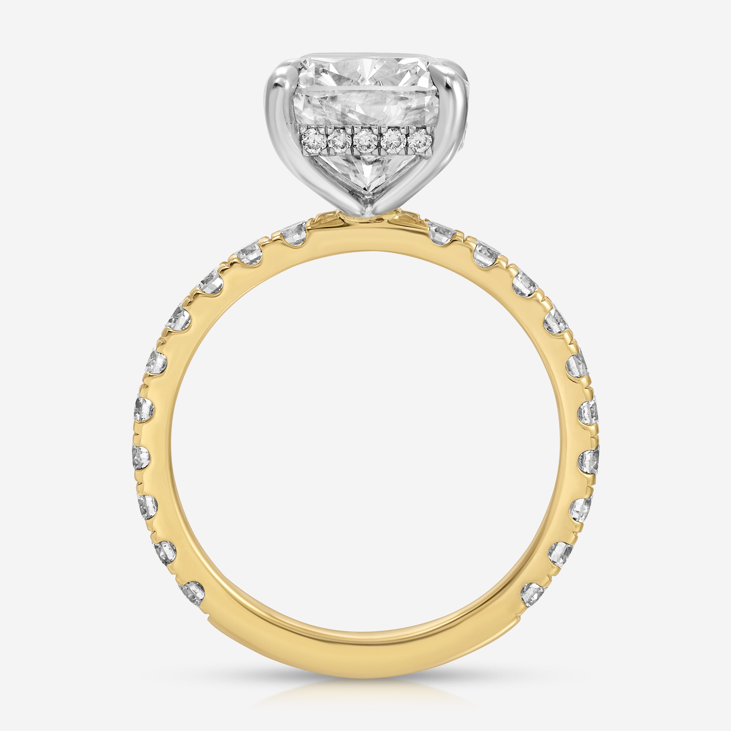 Olivia Pavé (4.64ct) Cushion Lab Diamond Engagement Ring