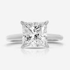 Kate Princess Moissanite Engagement Ring Solitaire 14k White Gold - TOVAA