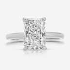 Kate Radiant Moissanite Engagement Ring Solitaire 14k White Gold - TOVAA