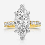 Ella Pavé (3.64ct) Marquise Lab Diamond Engagement Ring (Size 5.5)