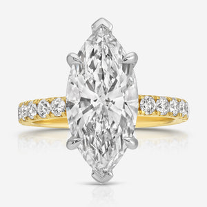 Ella Pavé (3.64ct) Marquise Lab Diamond Engagement Ring