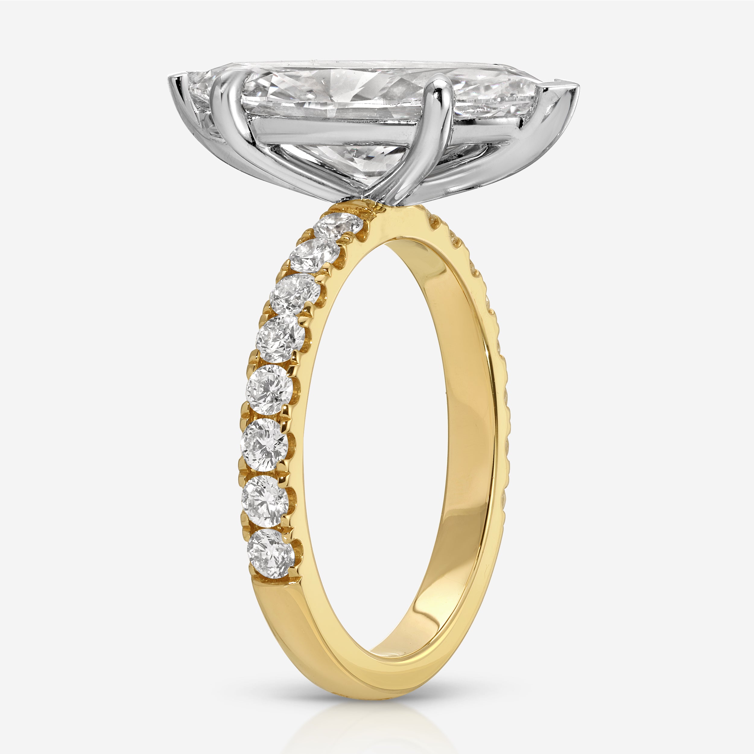 Ella Pavé (3.64ct) Marquise Lab Diamond Engagement Ring