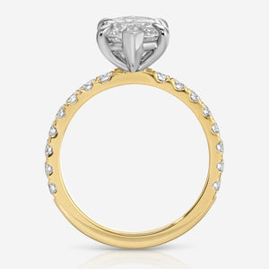 Ella Pavé (3.64ct) Marquise Lab Diamond Engagement Ring