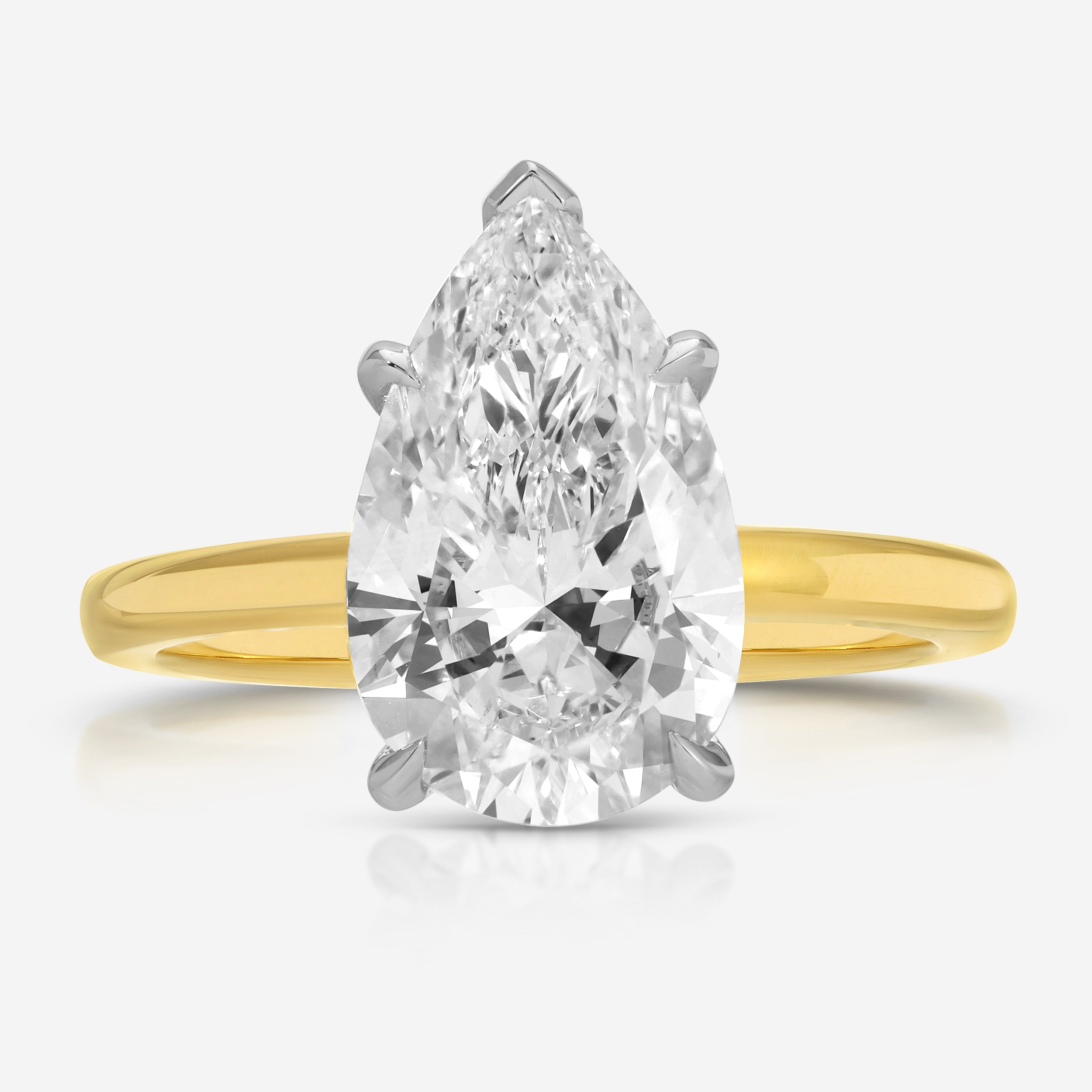 Olivia (3.07ct) Pear Lab Diamond Engagement Ring