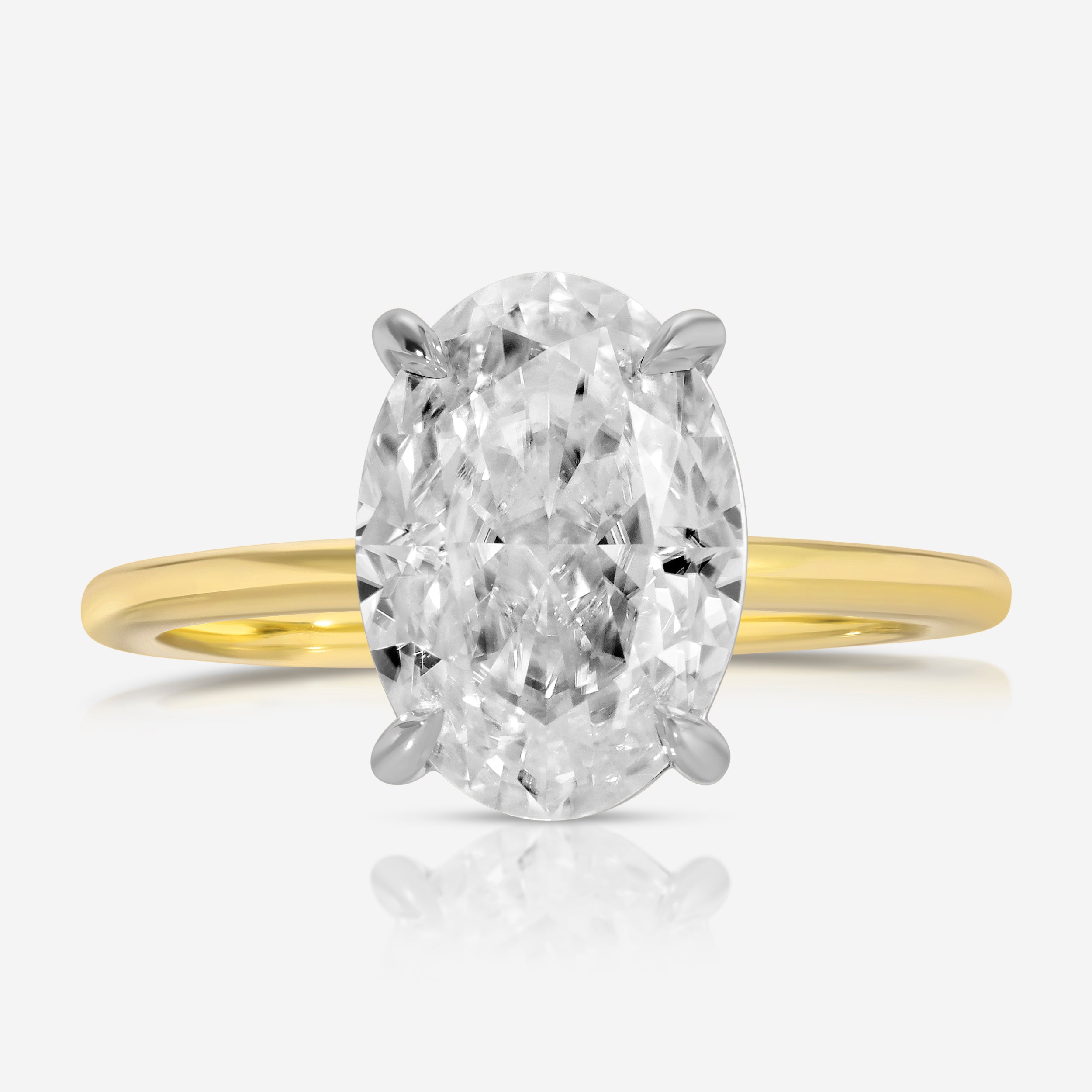 Olivia Oval Moissanite Engagement Ring