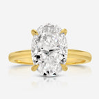 Olivia Flush (5.2ct) Oval Moissanite (+) Hidden Halo