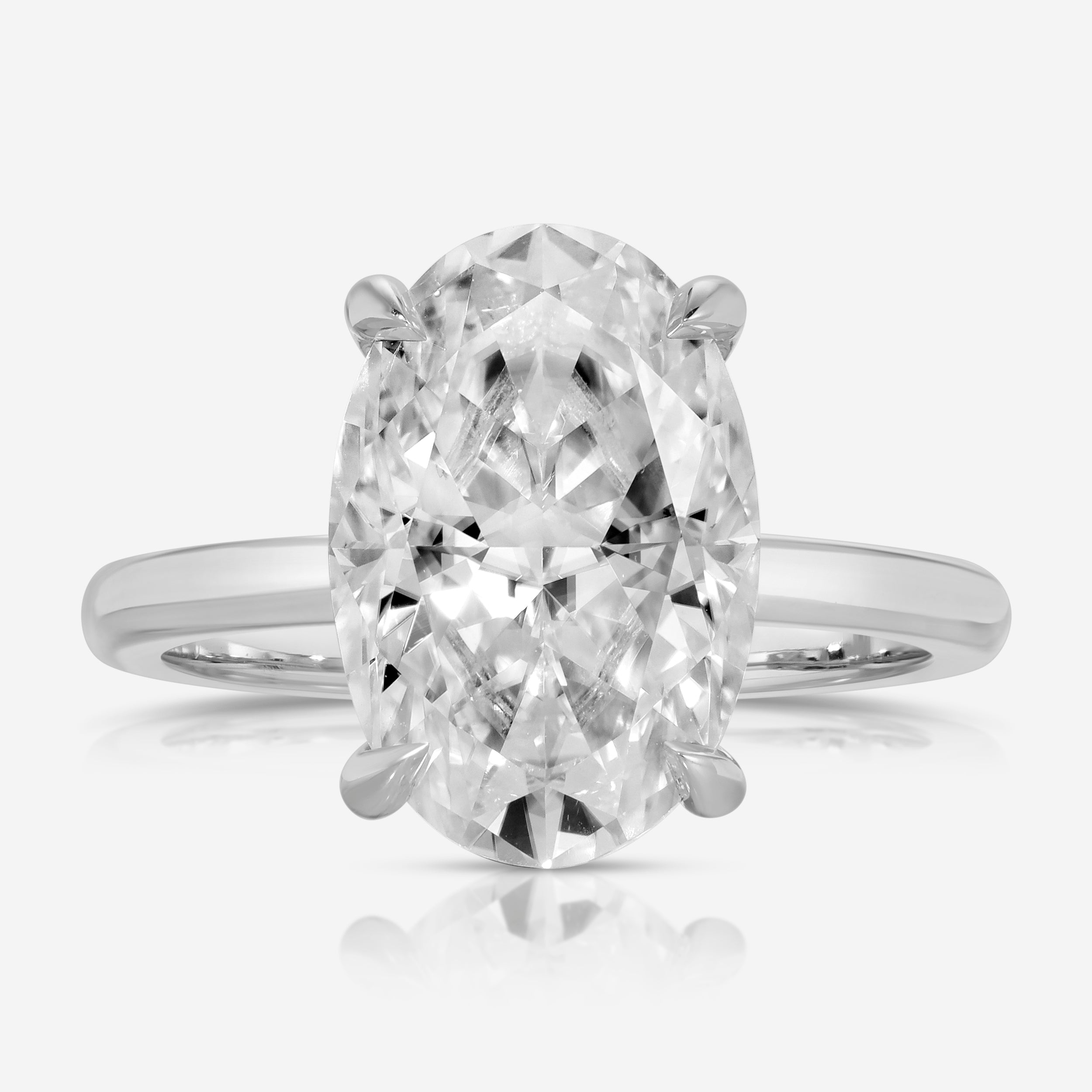 Olivia Oval Moissanite Engagement Ring