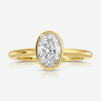 Oval Toi et Moi Ring w/ 0.91ct Lab Diamond - TOVAA
