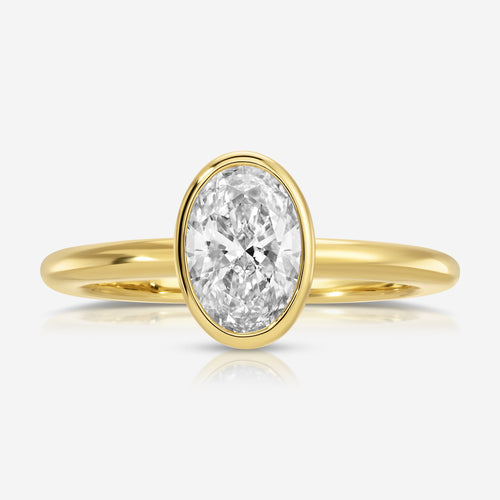 Oval Toi et Moi Ring w/ 0.91ct Lab Diamond - TOVAA