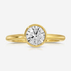 Round Toi et Moi Ring w/ 0.91ct Lab Diamond - TOVAA