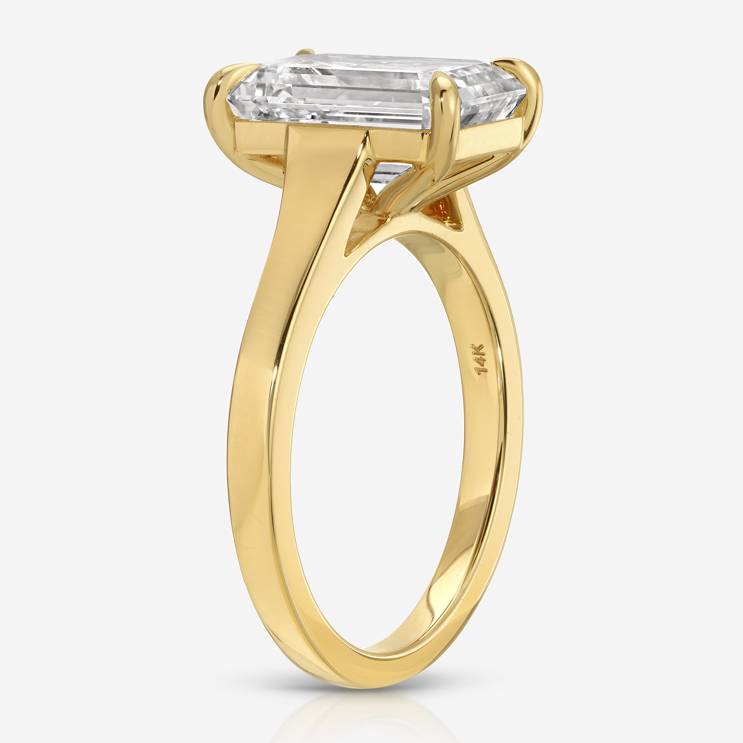 Stella Emerald Moissanite Engagement Ring