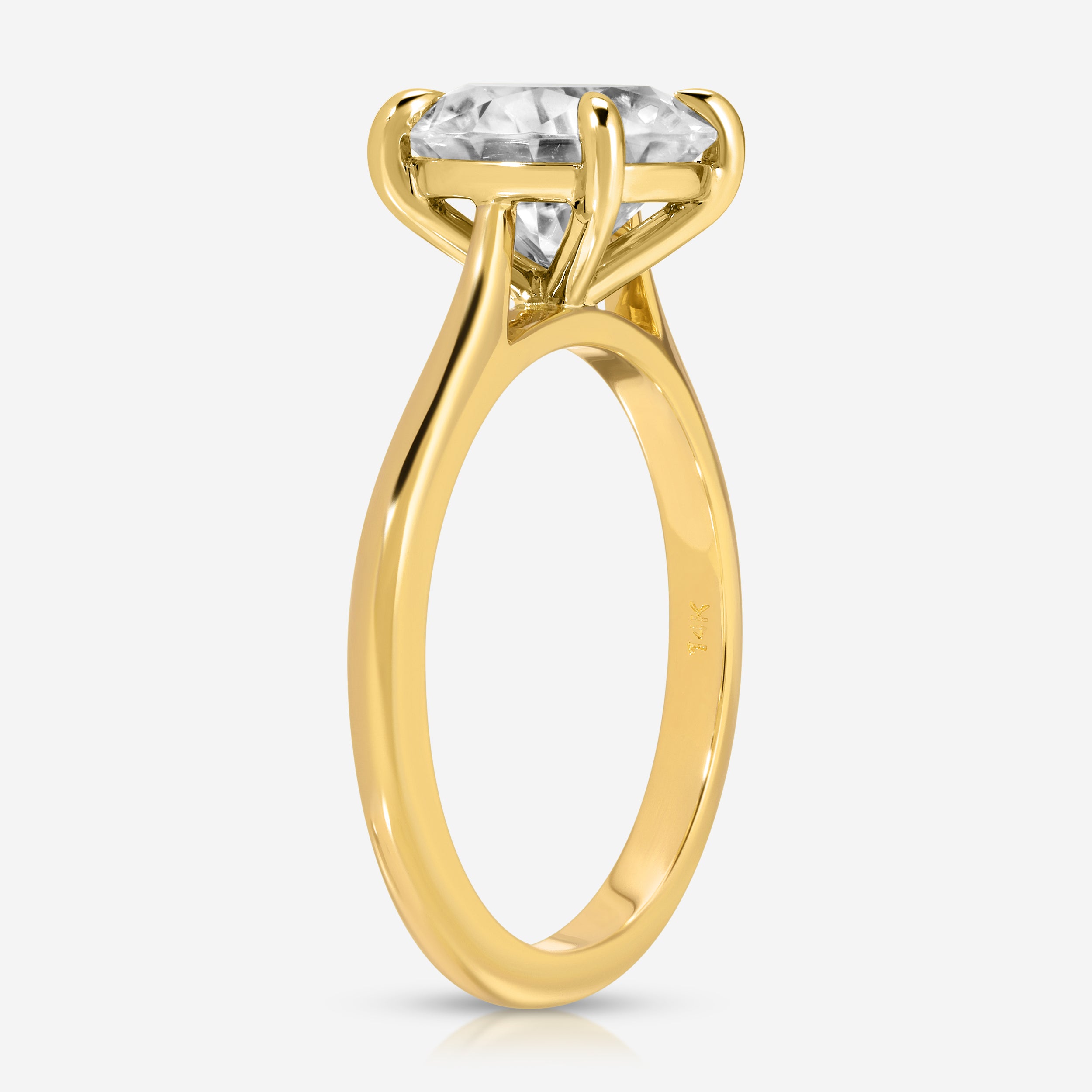 Morgan Round Moissanite Engagement Ring
