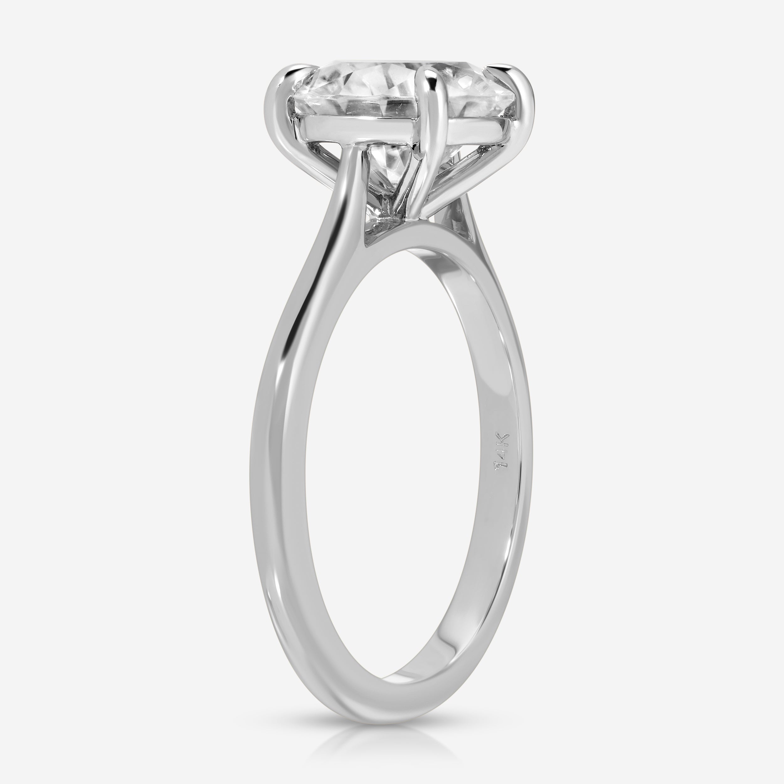 Morgan Round Moissanite Engagement Ring