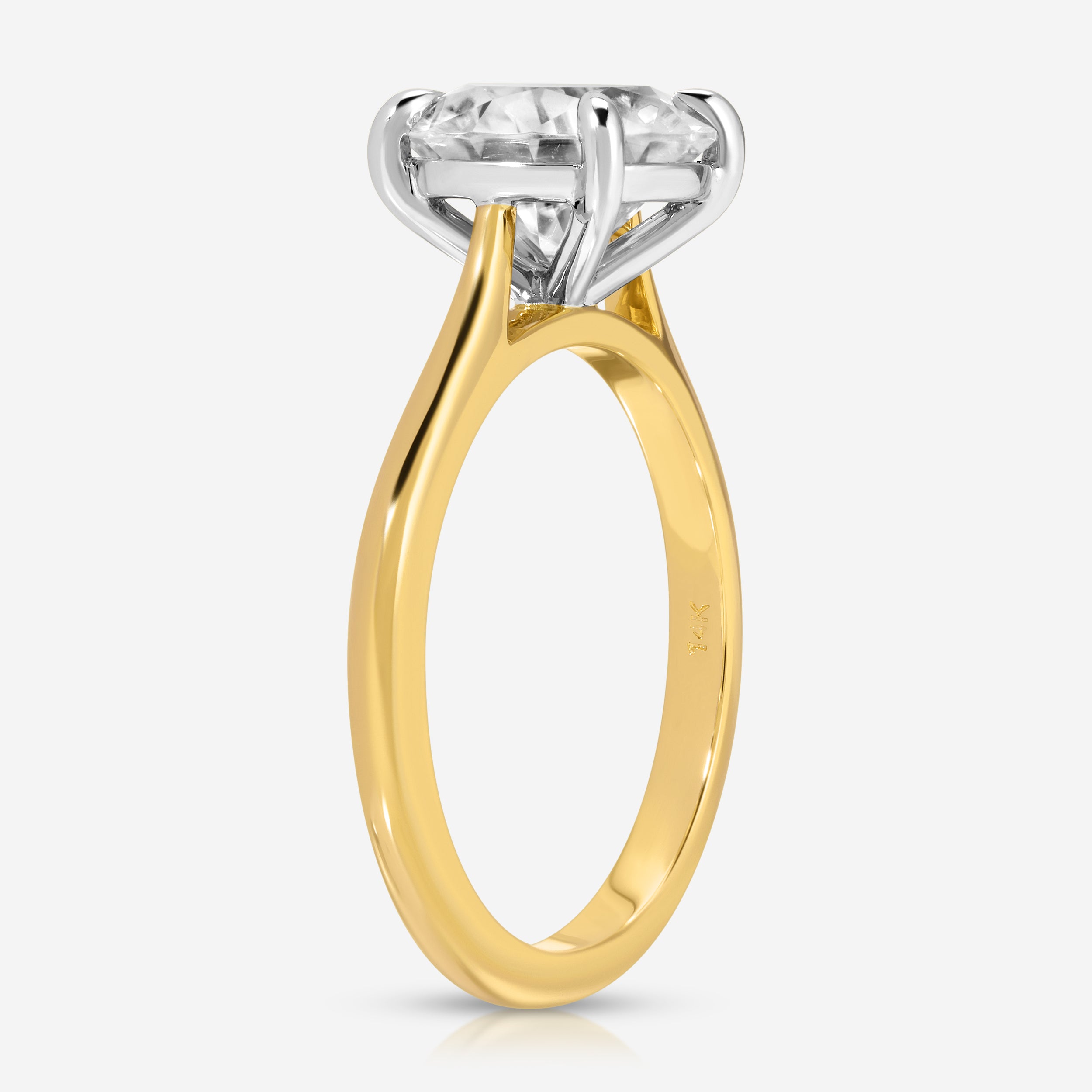 Morgan Round Moissanite Engagement Ring