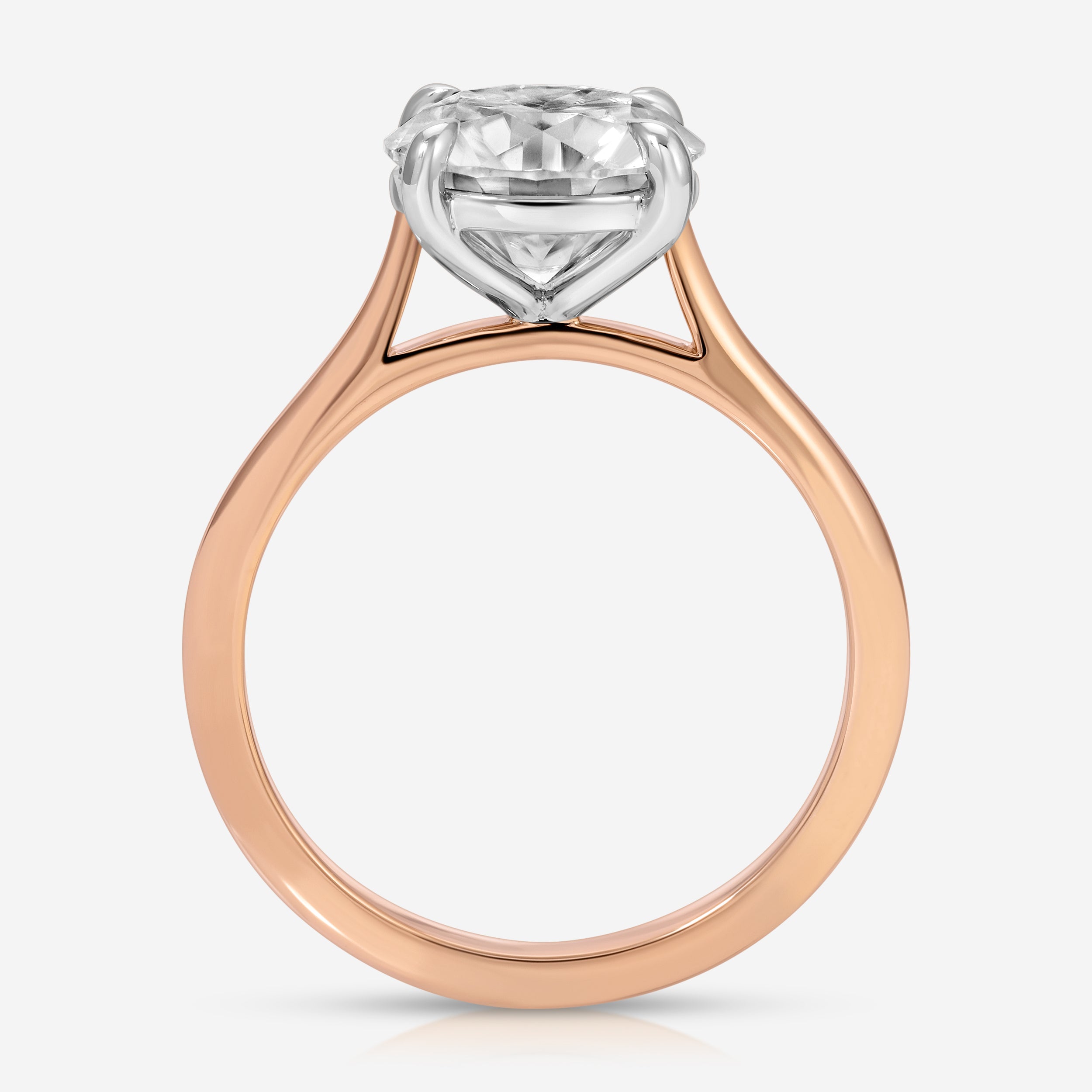 Morgan Round Moissanite Engagement Ring