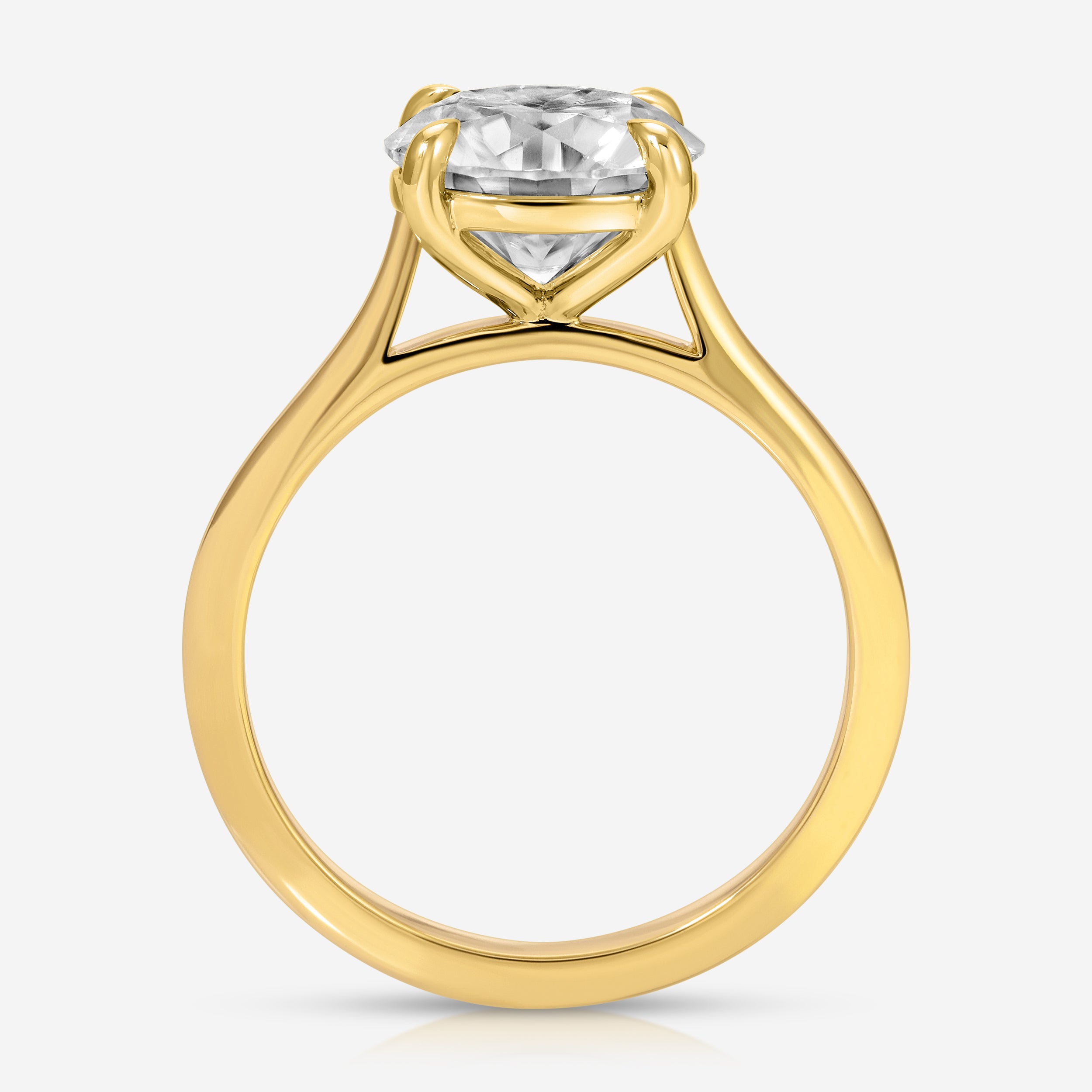 Morgan Round Moissanite Engagement Ring
