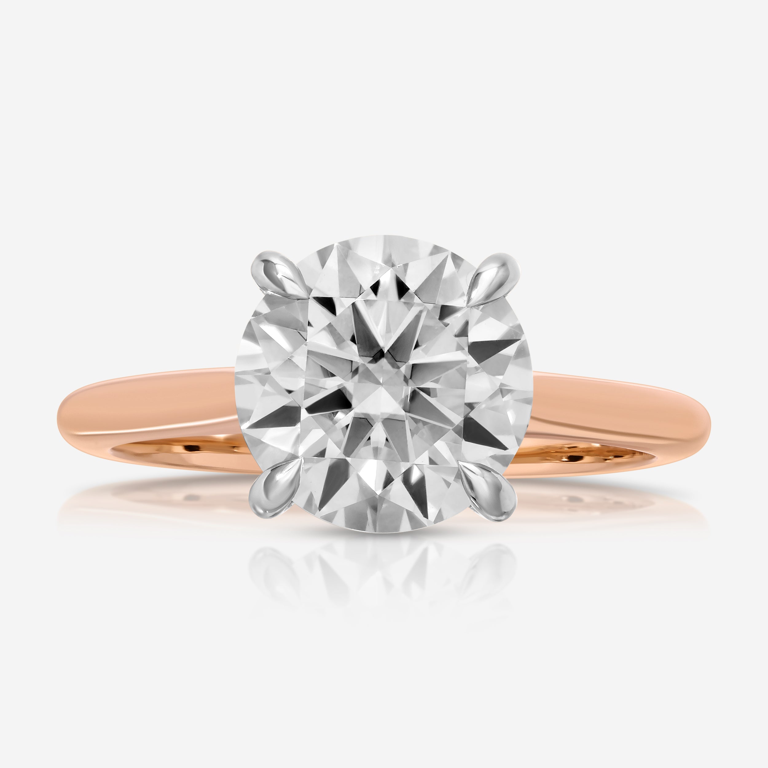 Morgan Round Moissanite Engagement Ring