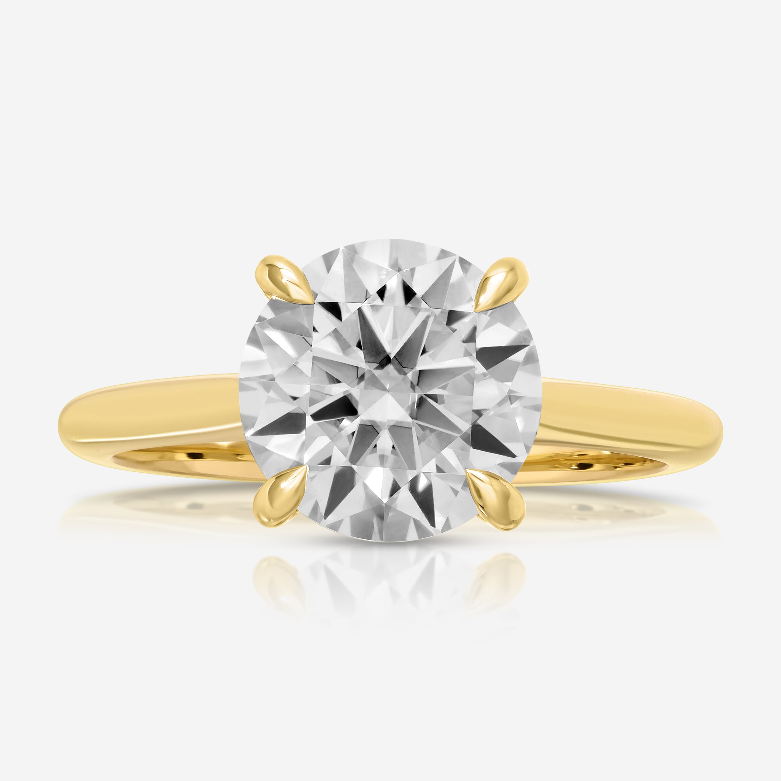 Morgan Round Moissanite Engagement Ring