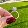 Olivia FLUSH (2.8ct) Cushion Moissanite Engagement Ring
