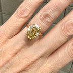 Olivia FLUSH 6.2 Carat Canary Oval Cut Moissanite w/ 14k Gold Band - TOVAA
